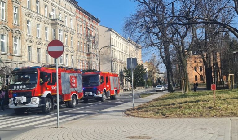 Strażacy interweniowali przy ul. Traugutta w Świdnicy [FOTO]