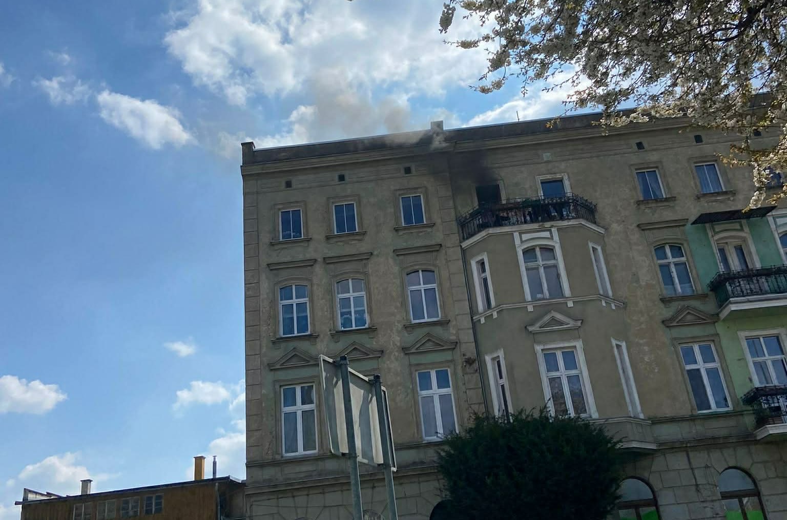 Pożar w mieszkaniu przy Ofiar Oświęcimskich