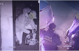 Nocna „twórczość” pod okiem kamery monitoringu. Sprawca odpowie za swój czyn przed sądem