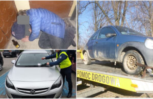 Bezdomny koczujący na klatce schodowej, pies pozostawiony bez opieki, parkowanie na trawniku. Interwencje straży miejskiej