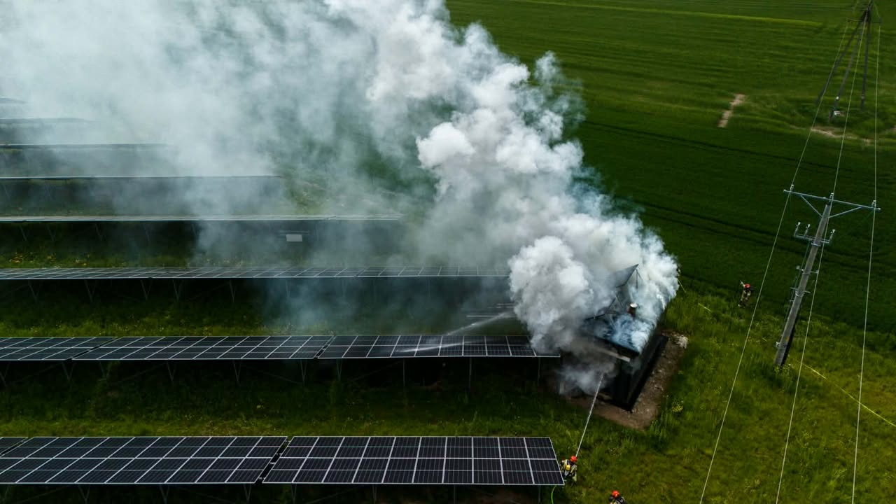 Pożar instalacji fotowoltaicznej [FOTO]