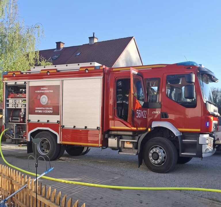 Pożar kotłowni w Kątkach