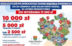 Rozliczyłeś PIT w gminie wiejskiej Świdnica? Zgłoś swój udział w loterii do 30 czerwca i wygraj 17 500 zł