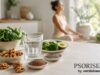 Codzienne nawyki przy łuszczycy skóry głowy – jak mycie, stres, dieta i słońce wpływają na skórę? Kobieta delikatnie myjąca skórę głowy z tendencją do łuszczenia letnią wodą