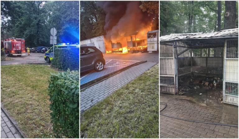Spłonął boks śmietnikowy przy Parkowej [FOTO]