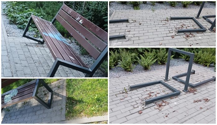 Systematycznie dewastują zagospodarowany za pół miliona złotych skwer. Nie ma na nich rady? [FOTO]