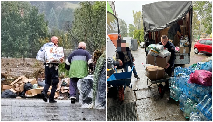 Mieszkańcy Żelazna podziękowali policjantom ze Świdnicy za pomoc podczas powodzi