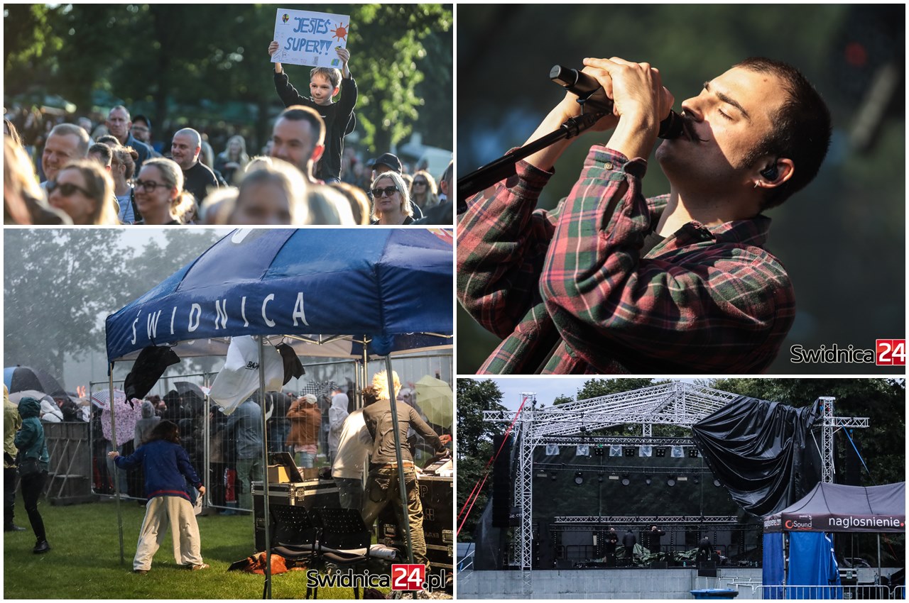 Gwałtowna ulewa przerwała Dni Świdnicy. Zagrał Wiktor Dyduła, Bajm przełożył koncert [FOTO]