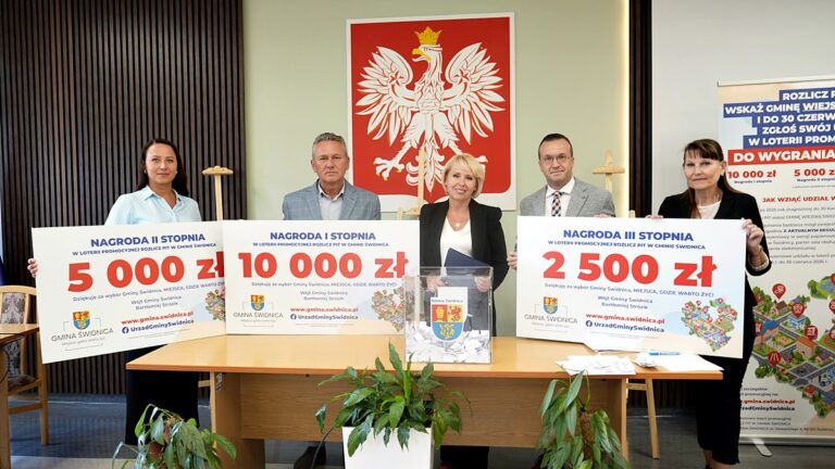 Telefon z urzędu, który zmienia się w dobrą wiadomość. Znamy laureatów loterii „ROZLICZ PIT W GMINIE ŚWIDNICA” [FOTO]