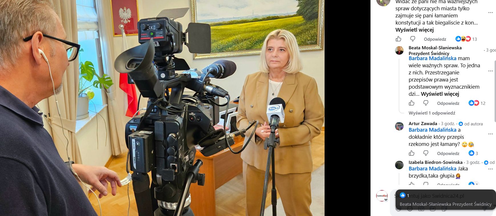 Walka z hejtem czy ciche przyzwolenie? Podwójne standardy prezydent Świdnicy