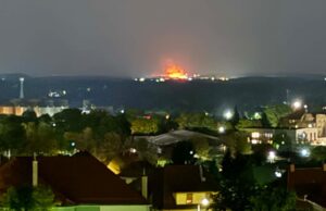 Płonęło ściernisko. Łunę było widać z wielu kilometrów