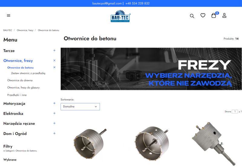 Otwornice do betonu - BAU-TEC