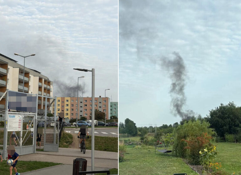 Pożar na terenie nieczynnych zakładów w Świebodzicach [FOTO]