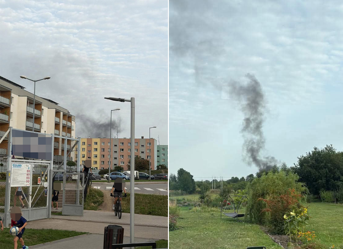 Pożar na terenie nieczynnych zakładów w Świebodzicach [FOTO]