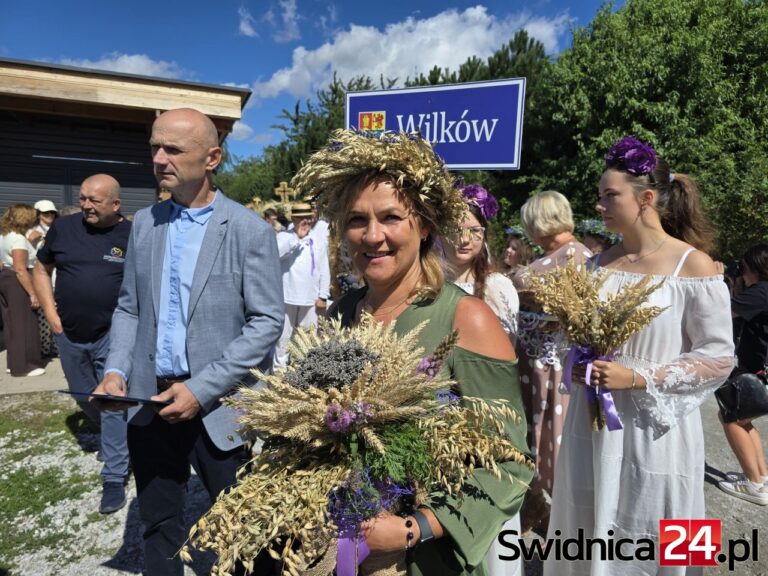 Barwny korowód i pyszności na stoiskach. Dożynki Gminy Świdnica w Wilkowie [FOTO/VIDEO]
