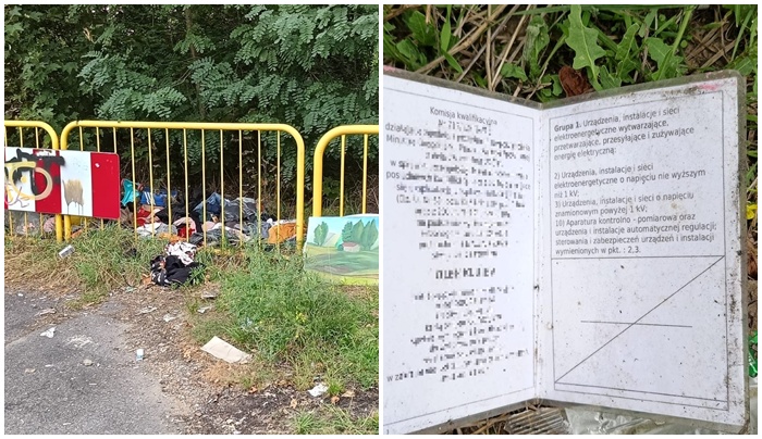 Kolejne śmietnisko w Świdnicy. Wśród odpadów dokument z Peselem [FOTO]