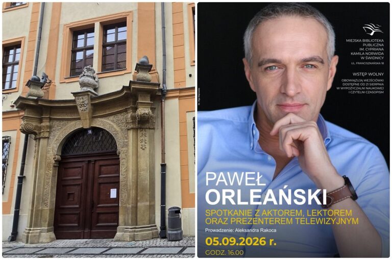 Spotkanie z aktorem i prezenterem Pawłem Orleańskim w Świdnicy. Wcześniej odczyta tekst dyktanda