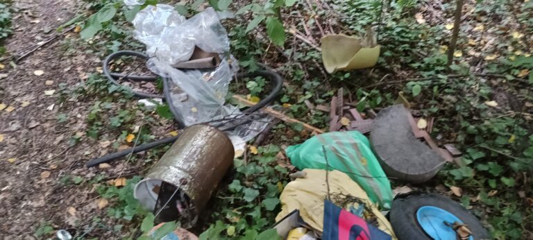 ​Pobojowisko na leśnej ścieżce i półtorej godziny czekania. Śmieciarz wyrzucił odpady, policja szuka sprawcy