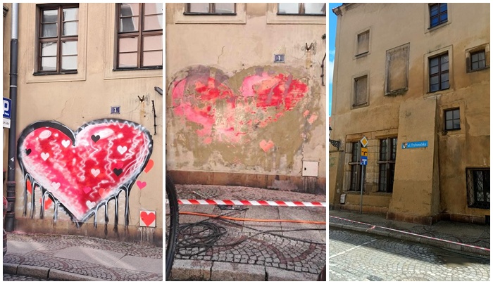 „Rzepicha” już bez serca. Właściciel zabytkowej kamienicy zlecił mycie